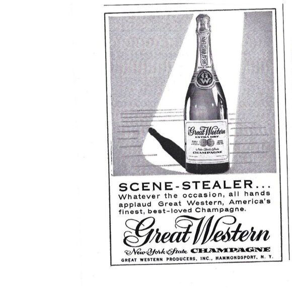 Great Western New York State Champagne Advertisement 1950s Vintage Print Ad 9 - Picture 2 of 2